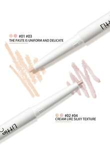 Little Ondine 01 Eyeshadow & Highlighter Palette, Pearlescent Shimmer, Greige Rose, Lightweight Luminous Finish, Soft Focus Brightening, Single Swipe Pigment, Suitable For Sensitive Eyes, Enhances Monolids, Illuminates Under Eyes, 0.35g + 0.2g / 0.02oz - 01 - View 9