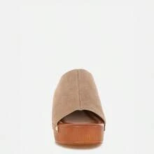 Masaki Soft Suede Leather Wooden Clogs - Grey - View 4