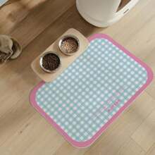 1 件防水防溅宠物喂食垫 - 易于清洁，耐刮擦硅藻土复合材料