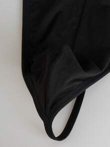 3pcs Men's Elastic Soft Sexy Underwear Set, Black Thong Briefs, Revealing Back U-Shaped Pouch, Suitable For Nightclub - Black - View 9