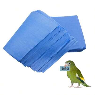 Birdcage Litter Paper, Waterproof And Leak-Proof Disposable Tray Liner, Large Parrot Cage Bottom Absorbent Paper, Thick Urine Pad Suitable For Reptile Cages/Hamsters/Lizards/Snakes, Pet Cleaning Supplies