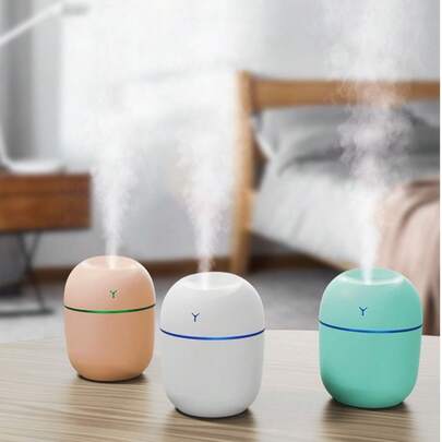 2件套白色便携式Y型香薰加湿器（含香薰机和精油），220毫升USB供电，10毫升多种香氛精油可选，适用于室内、家庭、酒店、浴室除臭、香薰、空气清新，香味持久，茉莉/薰衣草精油，情人节/圣诞节礼物