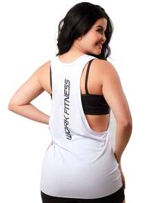 Work Fitness Kit 2 Women's Long Sleeve Tank Top Gym - 白色和灰色 - 查看 2
