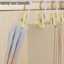 13pcs Small Storage Hanging Rack With Clips, Suitable For Socks, Wet And Dry Use, Can Be Hung Continuously To Save Space, Suitable For Dorm, Bedroom, Closet, Balcony, Room Decoration - Multicolor - View 4