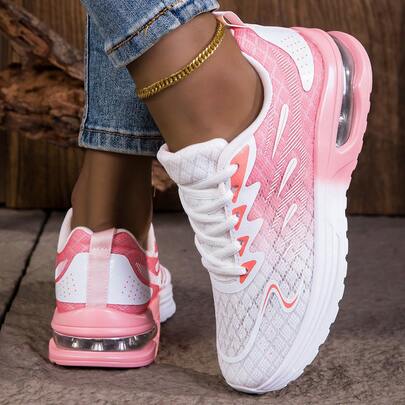 High-Quality Women's Air Cushion Sneakers, Fashion Casual Running Shoes, Comfortable Versatile Non-Slip Shock Absorbing Outdoor Leisure Shoes