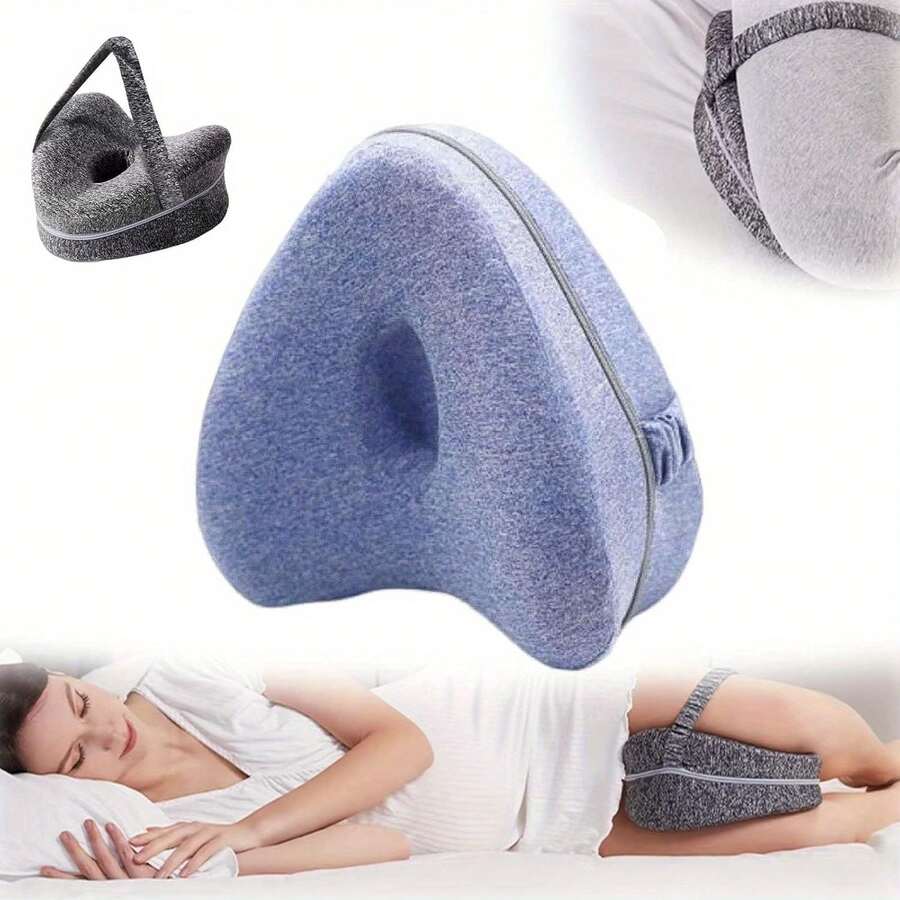 1 pieza Almohada de memoria con forma de corazón para la pierna para el hogar y el dormitorio, almohada de memoria con forma de corazón y de amor, almohada de espuma de memoria, suave y amigable con la piel, alivia el estrés de la pierna, protector de pierna cómodo para el descanso diario - Multicolor - Ver 1