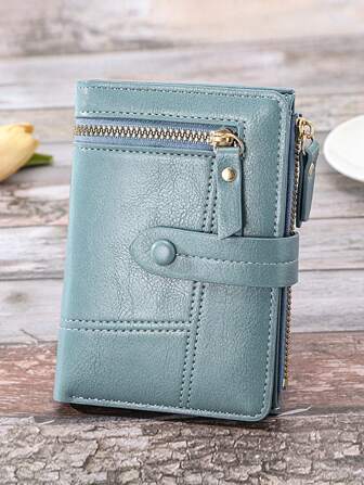 New Women's Wallet, Fresh Short Style Women's Zipper Wallet, Fashion Versatile Large Capacity Multi-Card Wallet