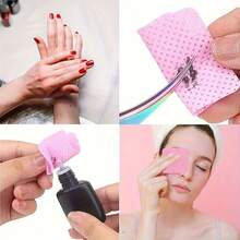 1000/500/400/200 片一次性无绒布心形卸妆垫、指甲油去除垫、柔软无纺布丙酮指甲油去除湿巾、无绒指甲凝胶湿巾、无水指甲护理产品，适用于女性和女孩日常美甲清洁和去除 - 彩色 - 查看 9