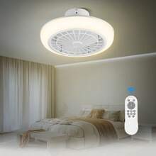 CANMEIJIA 45厘米大尺寸吊扇灯,72W AC85-265V RGB+3色调光,带遥控器,卧室灯,餐厅智能吊扇灯,客厅、卧室吊扇灯带灯,适用于展厅/阅览室/餐厅/酒吧/卧室/咖啡厅/餐厅/服装店/客厅/厨房 - 風扇燈大尺寸款式 - 查看 11