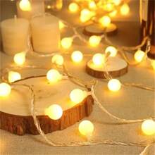 Caja de batería Luz de bola blanca pequeña Cadena de luces 1.5M10LED/3M20LED/6M40LED/10M80LED Luz de hada de burbuja Luz de hada blanca cálida Guirnalda de luz de hada Boda Cumpleaños Fiesta Navidad Exterior Camping Decoración de ambiente