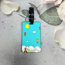 3件組卡通旅行行李吊牌，熱氣球與飛機圖案行李識別掛件，防丟失 - 彩色 - 查看 4
