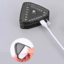 Car Cruise Flashing Light, Triangular Solar Navigation Light Solar Trailer Warning Light, Scooter Marker Lamp, Waterproof LED Beads, Motorbike Rear Bumper, PC Material, Compact Size, Safety Signal, Night Visibility - Black - View 6
