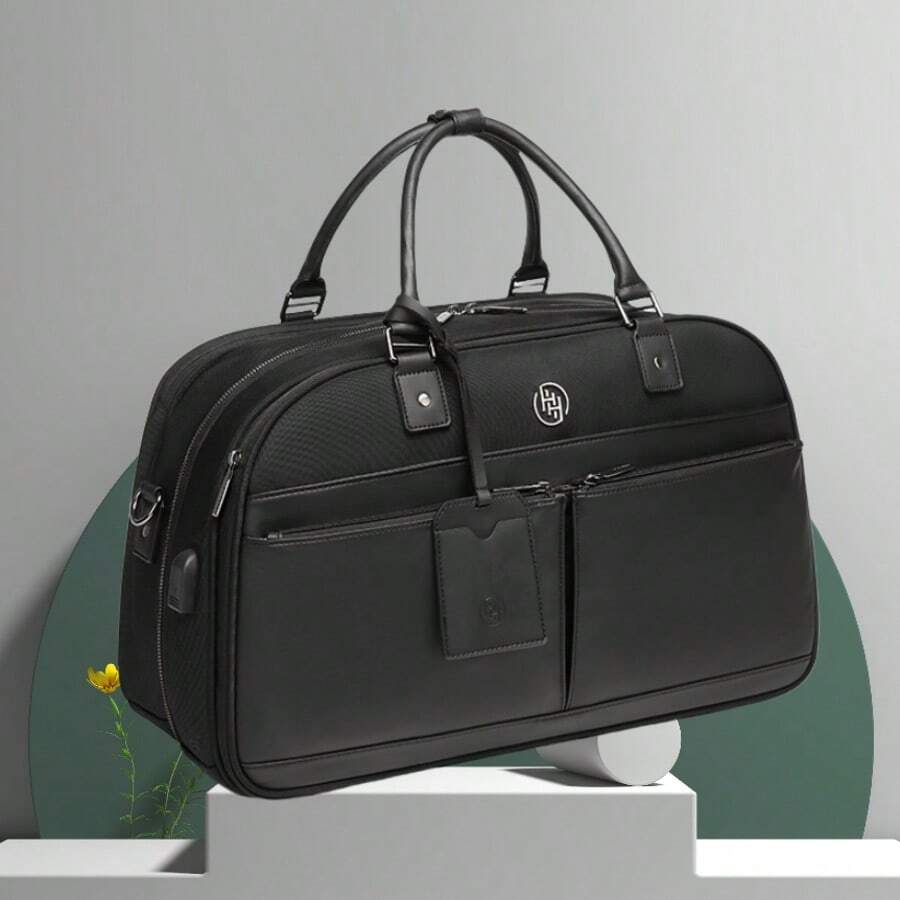 High-End Business Travel Luggage Bag, Multifunctional Handbag, Oxford Cloth Shoulder Tote Bag With Large Capacity, Suitable For Men And Women Travel Bag Duffle Bag Overnight Bag Durable Travel Organizer Cruise Essential Vacation Essentials For Men Women Travel Essential Holiday Essential Travel Must Haves - Black - View 1