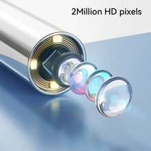 Four In One Intelligent Ear And Nose Camera, 2 Million High-Definition Screen -90 ° Rotating Detection Head, Rechargeable Lithium Battery, Including Wax Removal Tools For Ears, Nose, Skin, Hair, Mouth, And Pets, Including 12 Accessories - White - View 6