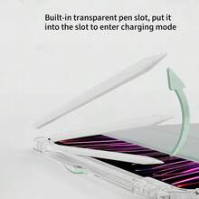 Funda plegable de 3 paneles para tableta, hecha de material acrílico de alta transparencia con ranura para bolígrafo, compatible con Xiaoxin Tab11 (2024) / Compatible con Red SE 11 pulgadas / Compatible con Red Pad Pro / iPad Air 5 / iPad generación 10 / iPad generación 11 Funda protectora / Funda protectora para tableta Xiaoxin Pad 11 2025 con soporte multifuncional - Triple transparencia - Ver 4