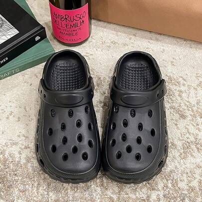 2025 New Men's Thick Sole Breathable Sandals, Waterproof Anti-Slip Anti-Odor EVA Closed Toe Beach Slippers, Summer Outdoor Wear