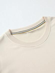 Apricot Color Printing, Spring And Autumn, Men's Fashion Crew Neck Sweater, Outdoor Wear Inside And Outside With The Same Crew Neck Shttps://Img.Ltwebstatic.Com/V4/J/Spmp/2025/07/24/43/1753345700bbb9289d7dbeede2f6d50b86d73fcb14.Jpgweater For Men And Wome. - Màu be - Xem 4