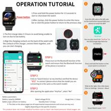 2.01" Full Touch Screen Smart Watch, Unisex Silicone Band Fitness Tracker, Pedometer, Calorie Counter, Multiple Sports Modes, Alarm, Call & Message Reminder, Compatible With Android & IOS, Fashionable Gift For Men/Women