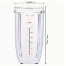32oz/24oz/18oz Replacement Cups, Juice Cups Compatible With Nutri Bu 900W Blender - Clear - View 16