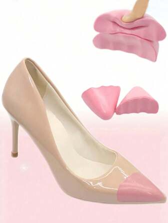 1 对男女通用记忆泡沫脚趾插入物，可调节前脚掌缓冲垫，舒适柔软厚脚趾填充物，适合高跟鞋和半码鞋