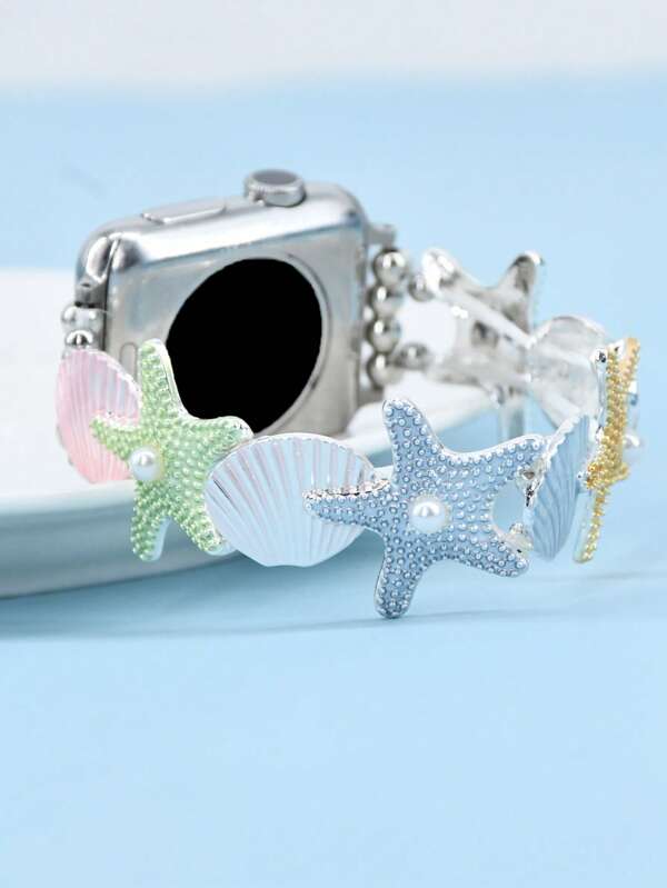 1 Stück elegantes, buntes Blumen-Armband aus Zinklegierung für Apple Watch 38mm 40mm 41mm 42mm 44mm 45mm 49mm, passendes Damen-Armband als Geschenk für Apple Watch Series Ultra 2 SE 9 8 7 SE 6 5 4 3 2 1