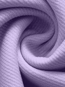 青少年女孩可爱吉他和口号印花运动衫圆领运动衫，适合女孩休闲舒适秋冬时尚服装可爱衣服 - 淡紫色 - 查看 5