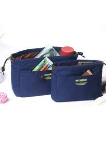 轻装旅行，智能收纳：多功能帆布包，带抽绳和实用口袋，可收纳学校用品 - 藍色 - 查看 11