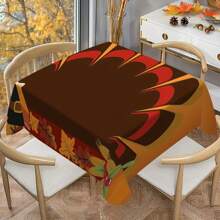 1/20 Stücke Herbst Thanksgiving Tischdecke, luxuriöser farbenfroher Kurven Hintergrund mit orangefarbenen Kürbissen und Ahornblatt Muster, geeignet für Restaurant, Küche, Thanksgiving Dekoration, Feiertags-Party Grundausstattung, perfekt für Heim-Dekoration