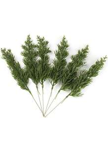 10pcs Artificial Pine Branches, Fake Pine Stems, Green Pine Branches For Christmas Wreaths, Christmas Trees, Closet DIY, Winter Home Decor - Multicolor - View 14