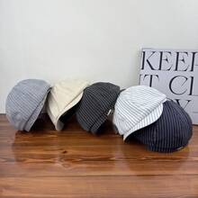 Sports Cap - Gray 26-short Brim Stripes - View 3