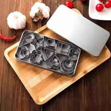 30pcs Mini Cookie Cutter Set - Stainless Steel Shapes Include Heart, Star, Round, Square, Hexagon, Oval, Diamond - Perfect For Baking, Crafts And Kids Fun Gifts