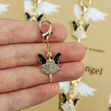 4pcs/7pcs/8pcs Rhinestone Travel Angel Keychains With "Travel Angel" Guardian Card,Mini Angel Keychain For Women,Ideal For Family,Friend,Travel Blessing ,May The Angel Accompany Your Journey & Bring You Home Safely Halloween Accessories Teachers Day Christmas Gift Ideas Bag Accessories Lanyards With Id Holder Car Accessories Bag Charms