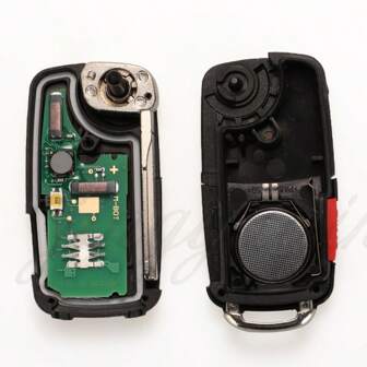Jingyuqin Keyless Go Fob 3+1 Paniek 4 Knoppen 315MHz Klapsleutel Voor VW Touareg Phaeton 3D0959753AK ID46 7942 Chip