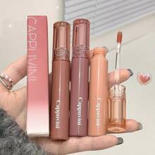 Juicy 唇彩 - 6 色玻璃光泽唇彩，持久保湿唇彩，不粘腻情人节礼物 - 彩色 - 查看 6