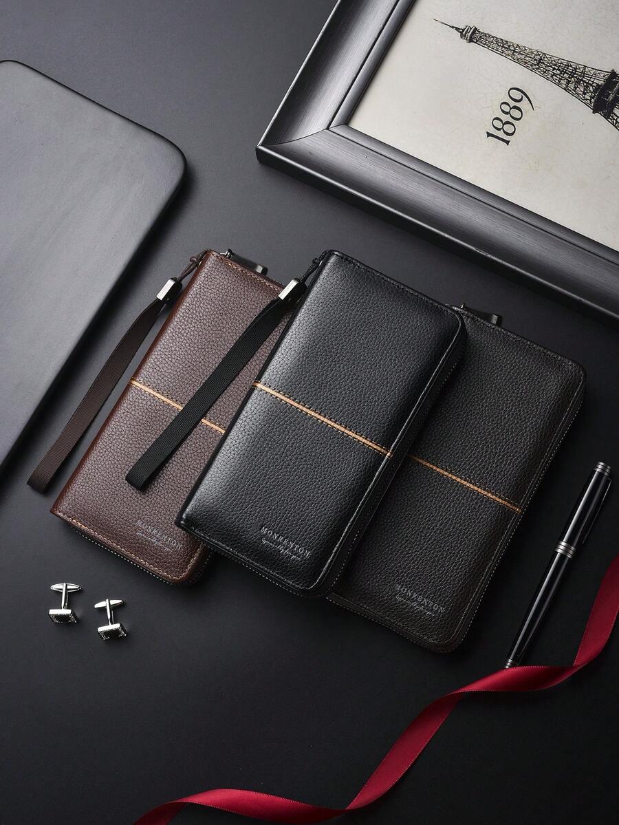 Men's Wallet, Large Capacity Multi-Card Slots Casual Phone Pouch Coin Purse Handbag