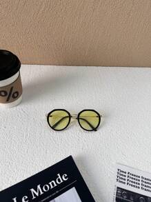 1 Peça Óculos Infantis Ultraleves, Confortáveis para Meninos e Meninas, Adequados para Sessão de Fotos, Óculos de Festa da Moda, Fofos para Ciclismo e Viagem, Óculos Esportivos, Armação Oval Personalizada, Óculos de Metal