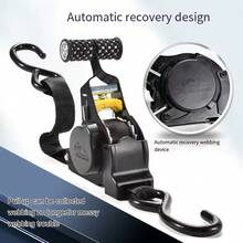 Automatic Recovery Tensioner,Retractable Ratchet Straps  ,3.3m,680KG Tensile Force, Heavy Duty Auto Self Retracting Tie Down Straps For Truck, Cargo Trailer, Motorcycle, Blue