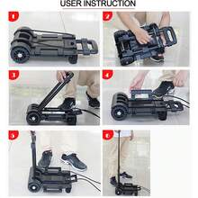 1pc Black 35*36*95.5cm 2 Wheels Folding Trolley,Carrying Van,Shopping Cart - 黑色 - 查看 5