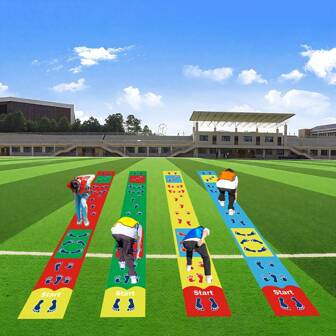 Sätt igång! Bärbara speltillbehör för händer och fötter, lämpliga för inomhus- och utomhusaktiviteter. Framhäv dess multifunktionalitet vid olika tillfällen (hemma, fest, träning, klassrum).