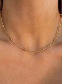 1pc Stainless Steel Lips Detail Clavicle Chain Necklace For Women