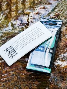 SOUGAYILANG 1pc Professional Steel Wire Double-Barbed Fishing Hooks - 4 Sizes (6,8,10,12) - Precision Ground Sharp Tip & Smooth Line-Ring - Superior Bait Holder Hook