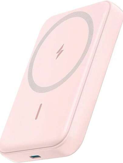 XBJ Power Bank 5000mAh Magnetic Wireless Power Bank For 16/15/14/13 Series Phones - 22.5W Fast Charging Portable Charger With Type-C Input Compatible With IPhone | Wireless Charger And Portable Phone Charger | Essential Travel Charging Station For Power On The Go, Compatible With Android Phones And Mini Outdoor Emergency Backup Power Bank