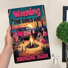 1 Pcs 8" X 12" Funny Bar Sign - Girls Are Drinking Again! Unique Gift For Hen Night. Home Decor Rustic Metal Plaque, Bar Pub Games Room Decor Rustic Style Decor Metal Tin Sign Outdoor Indoor Wall Panel Retro Vintage Mural Gift Ideas Funny Tin Sign Tin Decor Vintage Inspired Wall Poster Men'S Cave Courtyard Garden Wall Decor, Home Decoration, Metal Sign Gift, Wall Art Wall Decor For Home Kitchen Bar Patio Room Garage Retro Tin Poster Plaque 8X12 Inch - Kiểu-13 - Xem 5