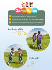 Children's Interactive Toy - Tail Pulling Game Set, Waistband + 5 Colorful Tails, Kindergarten Parent-Child Interactive Toy, Fun Chasing Game Props, Sports Early Education Physical Training Equipment, Outdoor Party Group Game, & Material, Christmas, Halloween, Thanksgiving Family Party Game, Children's Gift Set