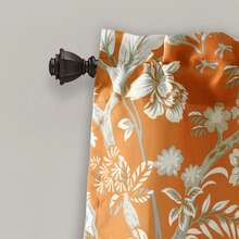 LUSH DECOR Dolores Light Filtering Valance Blue Single 52X18+2 Halloween-Fall Decor-Room Decor - Orange - View 3