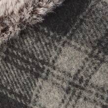 Isotoner Men's Arlo Plaid And Fleece Hoodback Slippers With  Comfort - Black - View 4