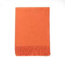 MilyModa Plain Fine Cashmere Scarf 150g With Fringes - 紅蘿蔔 - 查看 3