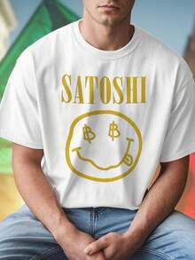 SATOSHI Maglietta Uomo TShirt Casual Moda Estiva Comoda Elegante Must Have per Giovani Streetwear Abbigliamento Sportivo Offerta Esclusiva Nuova Collezione Promo