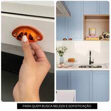 Kit Of 2 Colonial Shell Model Handles With Premium, High-Quality Finish For Drawers, Cabinets, Dressers, Furniture In General - Oro rosa - Ver 2