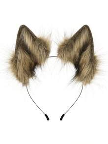 Four-Piece Multi-Color Fox Suit Cosplay Mask Headband Suit Party Stage Costume Suit Combination Halloween Fun Sexy Dress - 草黃色 - 查看 3
